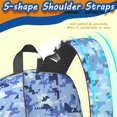 thumbnail image 4 of 17 Inch Lightweight Backpack,PVC Waterproof Oxford Fabric, Ergonomically Designed, with Large Capacity, Camouflage Print, 4 of 5