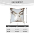 thumbnail image 4 of Fotbe White Reindeer Portrait Pattern Velvet Decorative Throw Pillow Covers with Elegant Piping, Soft Plush Cushion Cover for Sofa, Bed, Car, Office-16"x16", 4 of 8