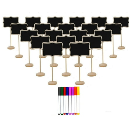 

20PCS Mini Chalkboard Sign with Easel Stand Food Labels for Party Buffet Blackboard for Message Board Signs Weddings