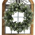 thumbnail image 4 of Eucalyptus Wreath Spring Wreaths for Front Door, 14 Inch Artificial Summer Green Door Wreaths for Home Porch Window Wall Farmhouse Indoor Outdoor Fall All Season Decor, 4 of 5