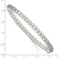 thumbnail image 3 of Sterling Silver Polished Beaded Design 5.00mm Hinged Bangle, 3 of 3