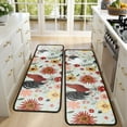thumbnail image 4 of Kitchen Rugs Sets Of 2,Light Blue Chicken Flower Pattern Anti Fatigue Kitchen Mat Rugs Non Slip Washable,Decorative Kitchen Floor Mats for Kitchen,Sink,Laundry,17"x47"+17"x47", 4 of 5