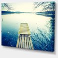 thumbnail image 2 of Sunset Over Tranquille Lake - Impression sur Toile Pont, 2 of 4