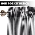 thumbnail image 2 of Haperlare Kitchen Curtains 30 inch Length Pinstripe Cafe Curtains Rustic Primitive Lace Decor Short Curtains for Window Decoration, Black/White, 2 Panels, 2 of 7