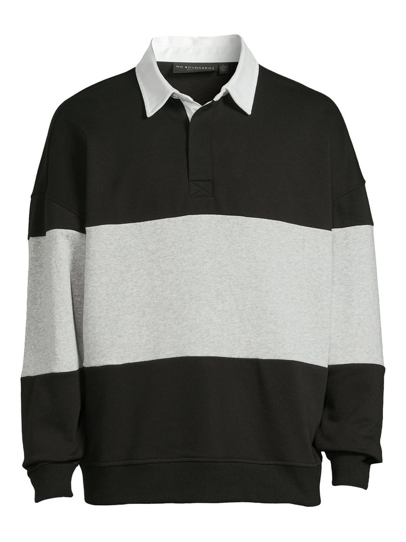 ★JEEP★ Brushed rugby sweatshirt No Boundaries Men's and Big Men's Rugby Polo Sweatshirt