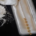 thumbnail image 3 of Qingyeji Unique Design Pearls Bracelet for Women, 14K Gold Plated Bracelet for Gift, 7.88'', 3 of 5