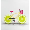 thumbnail image 2 of Atelier B Art Studio 15x15 White Modern Wood Framed Museum Art Print Titled - LIME WHEEL BIKE, 2 of 4