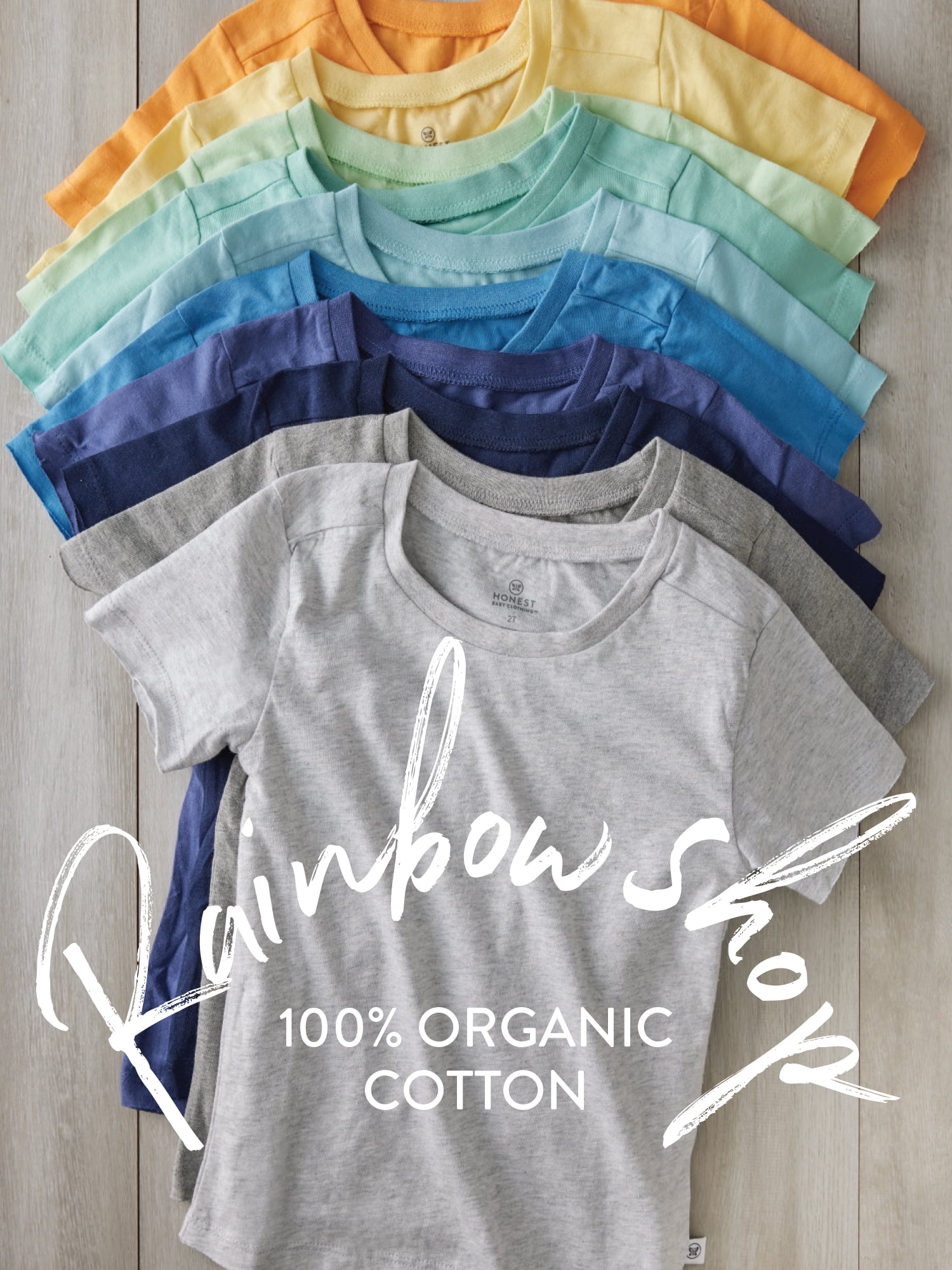 Honest Baby Clothing Baby & Toddler Boy or Girl Gender Neutral Organic Cotton Short Sleeve T-Shirts, 8 Pack (Newborn-5T)