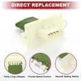 thumbnail image 3 of Resistor del motor del ventilador HVAC Unique Bargains No.5183153AA para Jeep Commander 2005-2010, 3 of 6