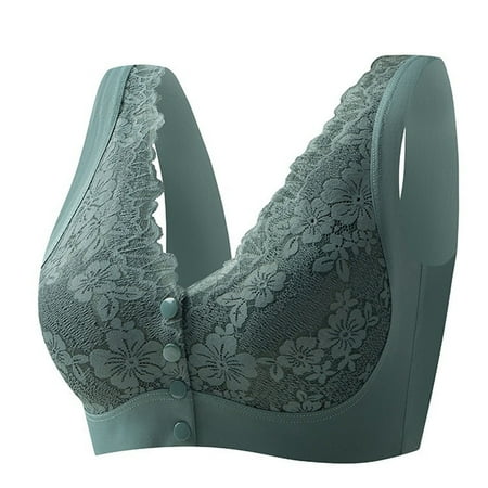 Weikingp bras for women  Women s Lace Traceless Women s Large Tank Top Bra bralettes for women plus size lingerie clearance Green 2XL