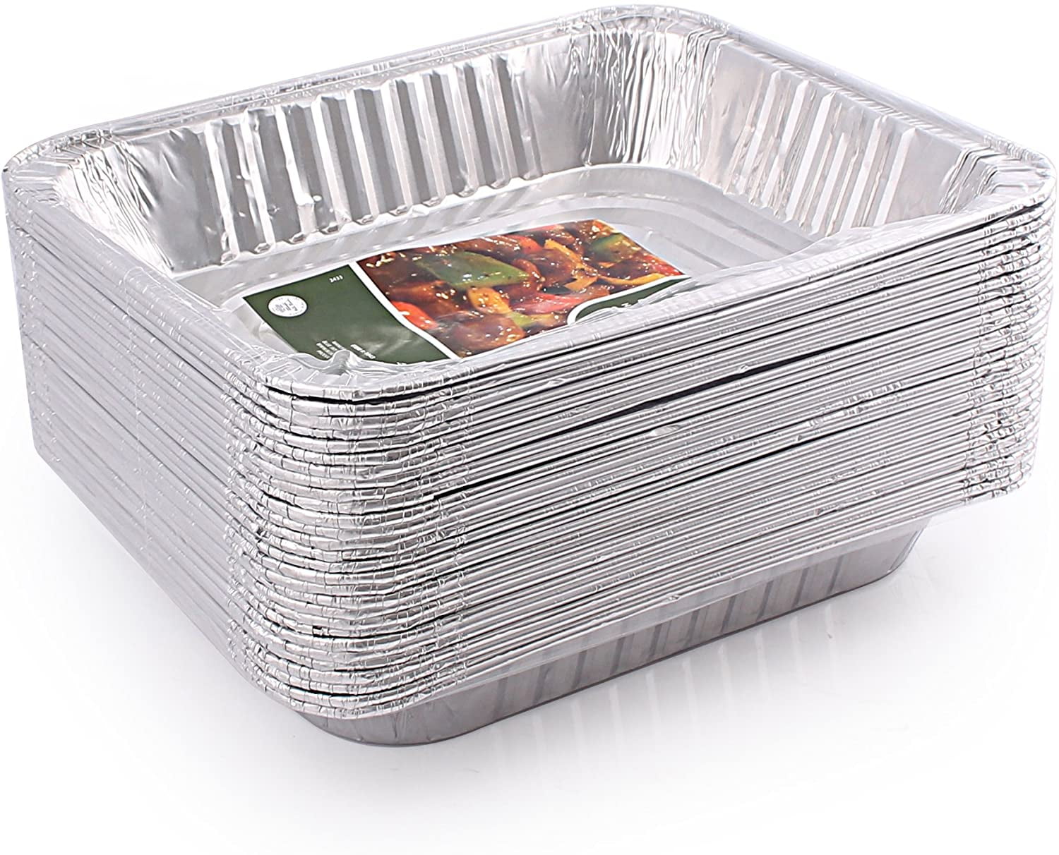 9X13 Half Size Foil Pans with Lids 10pack 20pack 25pack 50pack Disposable  Rectangle Round Aluminum Foil Food Containers Trays - China Aluminum Foil  Food Container, Aluminum Coil
