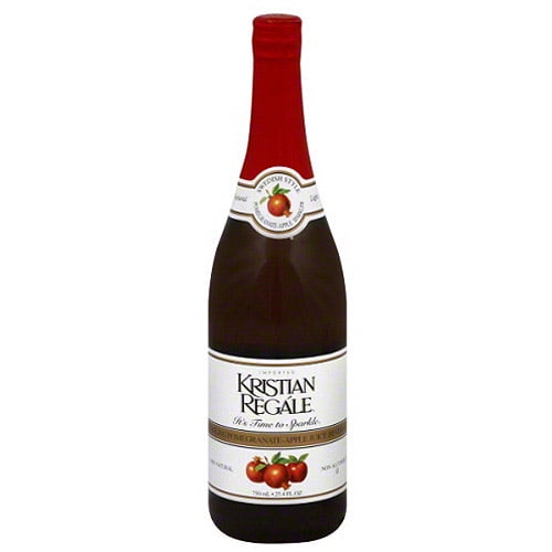 Kristian Regale Sparkling Peach PomegranateApple Juice Beverage, 25.4 fl oz, (Pack of 12