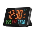 thumbnail image 3 of Reloj digital LED de pared con alarma de alta temperatura para días laborables, reloj de escritorio eléctrico Naranja, 3 of 9