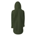 thumbnail image 5 of Women Oversized Hoodie Dress Warmy Women's Casual Pullover Split Hem Drawstring Long Sweatshirt with Pocket, 5 of 6