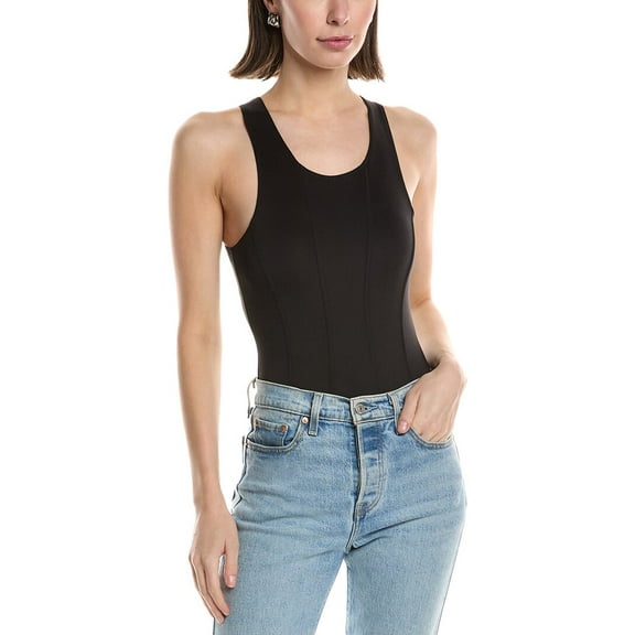 HUDSON Jeans womens Scoop Neck Bodysuit, l, Black