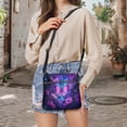 thumbnail image 5 of LedBack Butterfly Daisy Leather Hobo Bag for Women, Woman Crossbody Purses Satchel Handbags Portable Shoulder Bags Messenger Bag with Adjustable Strap and Zipper Pockets, Purple, 5 of 7