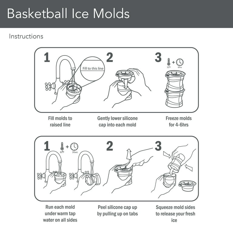 Tovolo Basketball Ice Molds - Set of 2