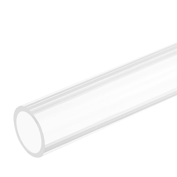 Uxcell 2 Pcs Tubos de acrílico transparentes redondos para lámparas y faroles 20mm x 26mm x 350mm