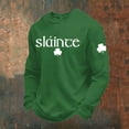 thumbnail image 2 of IWRICH Men's Shamrock Printed T Shirts Fashion St. Patrick's Day Waffle Long Sleeve Tees Plus Size Slim Fit Tops Green L, 2 of 3