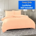 thumbnail image 2 of Nestl 3pc Cal King Duvet Cover Set, Luxury Microfiber Duvet Cover Cal King with 2 Pillow Shams, (98"x104"), Peach, 2 of 7