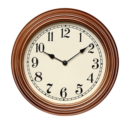 DESIGNICE 2026 New Wall Clock,Classic European Vintage Design Bathroom Clock,Quiet Silent Quartz Movement Wall Clocks Battery Operated,Coffee,For Living Room,Bedroom,Office,Bathroom,Home Decor.