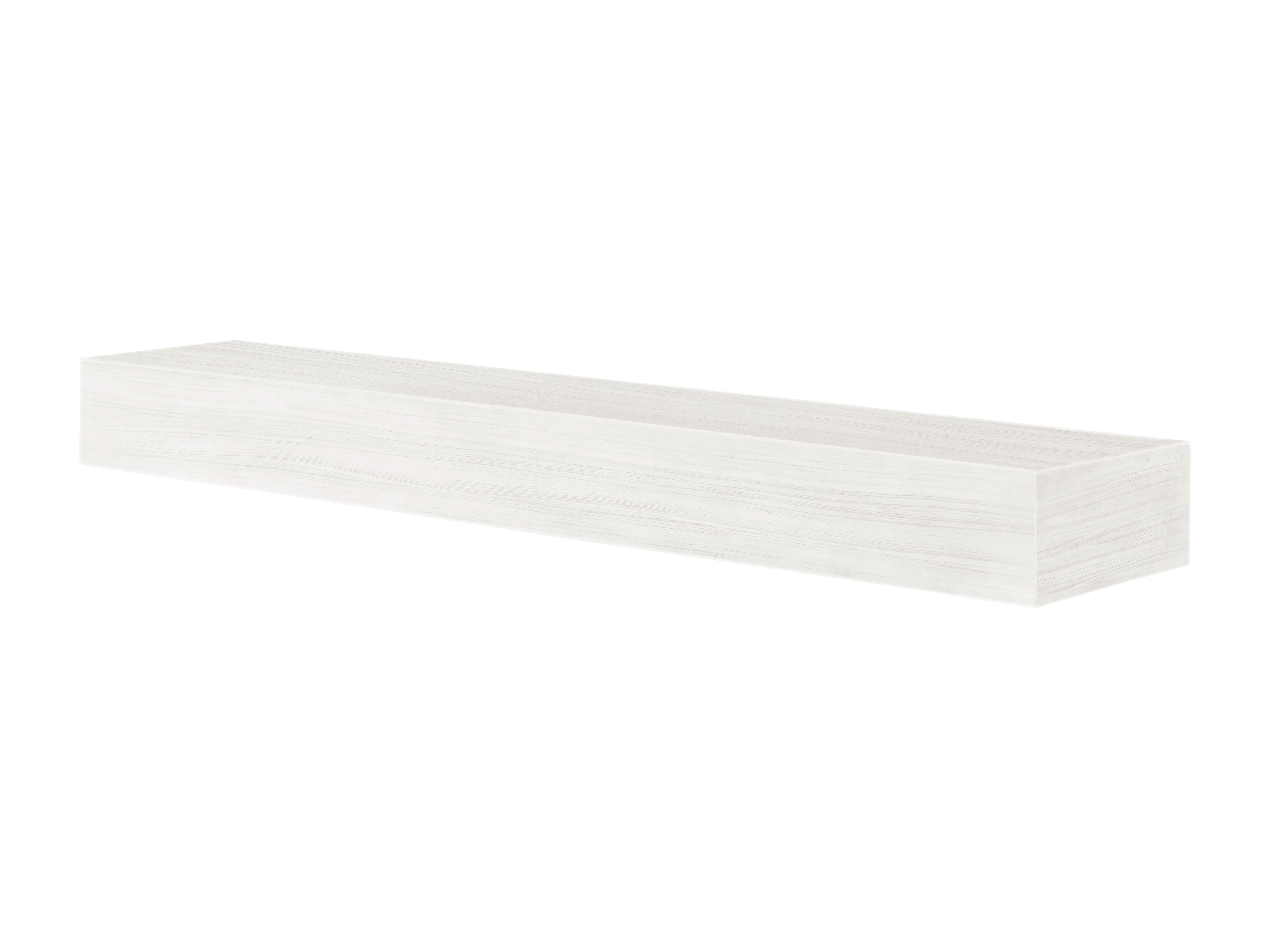 The Zachary 60" Non-Combustible Mantel Shelf Whitewash Finish
