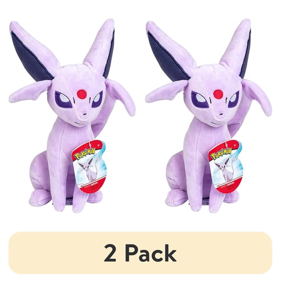 (2 pack) Pokemon 8" Espeon & Umbreon Plush 2-Pack - Officially Licensed - Eevee Evolution Figures - Quality Soft Stuffed Animal Toy - Gift for Kids, Boys, Girls - 2+