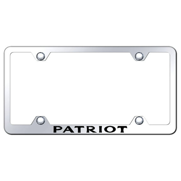 Jeep Patriot Laser Etched Logo Wide Body License Plate Frame (Chrome)