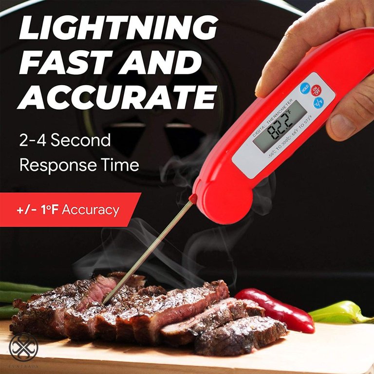 BFOUR Meat Thermometer Digital Instant Read LCD Big Screen Roasting Kitchen  Thermometer Best for Food, Meat, Grill, Milk, . (Need to replace new  battery by yourself) 