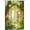 Green Yellow, variant on Fantasy Forest Path Shower Curtain Fairy Magical Enchanted Misty Jungle Mushroom Floral Tree Butterfly Lantern Wonderland Bath Curtain Fabric Bathroom Accessories Decor with Hooks 35W x70L