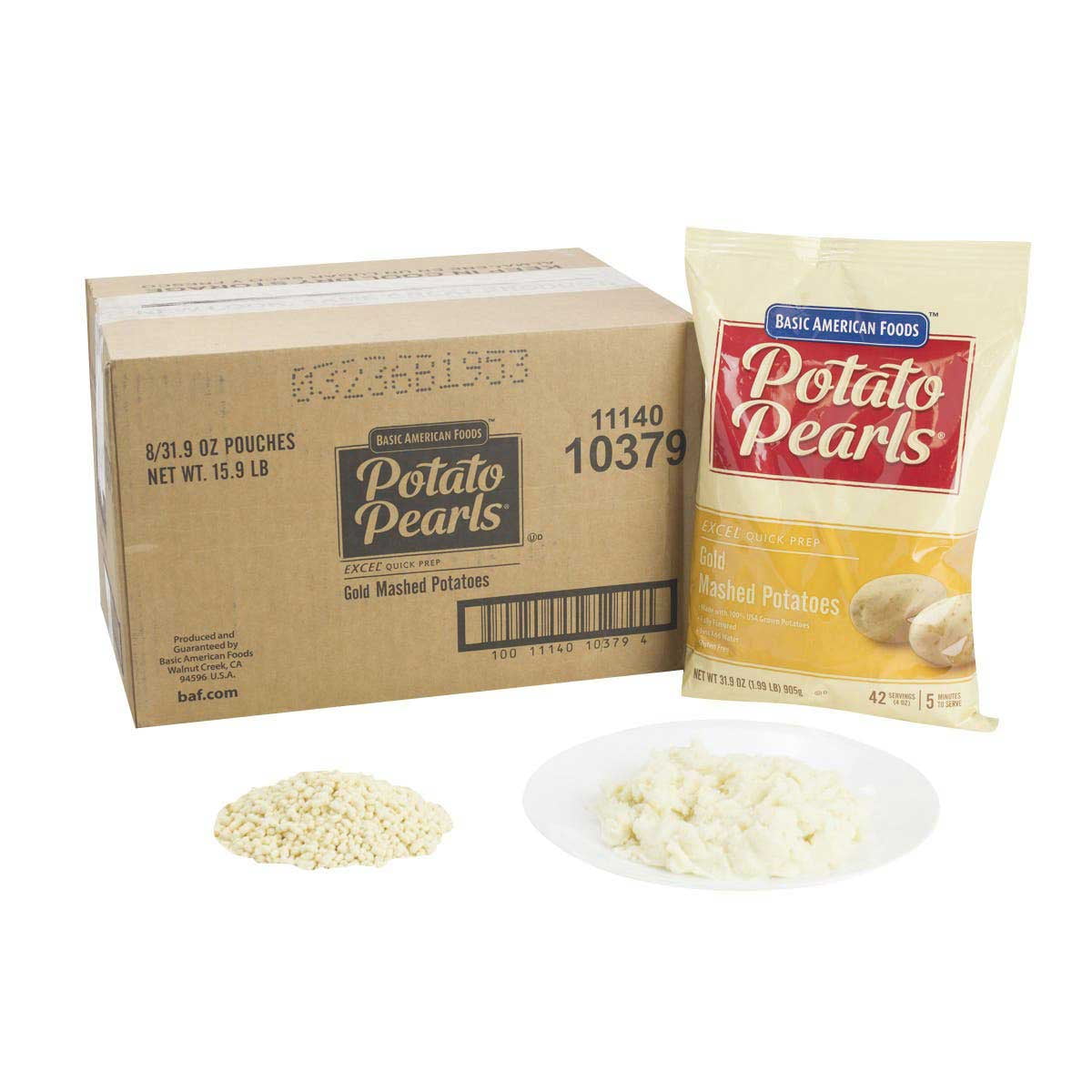 (Price/Case)Potato Pearls(R) Excel(R) Gold Mashed Potatoes 336 Servings (4 Oz) Per Case 8/31.9 Oz Pchs