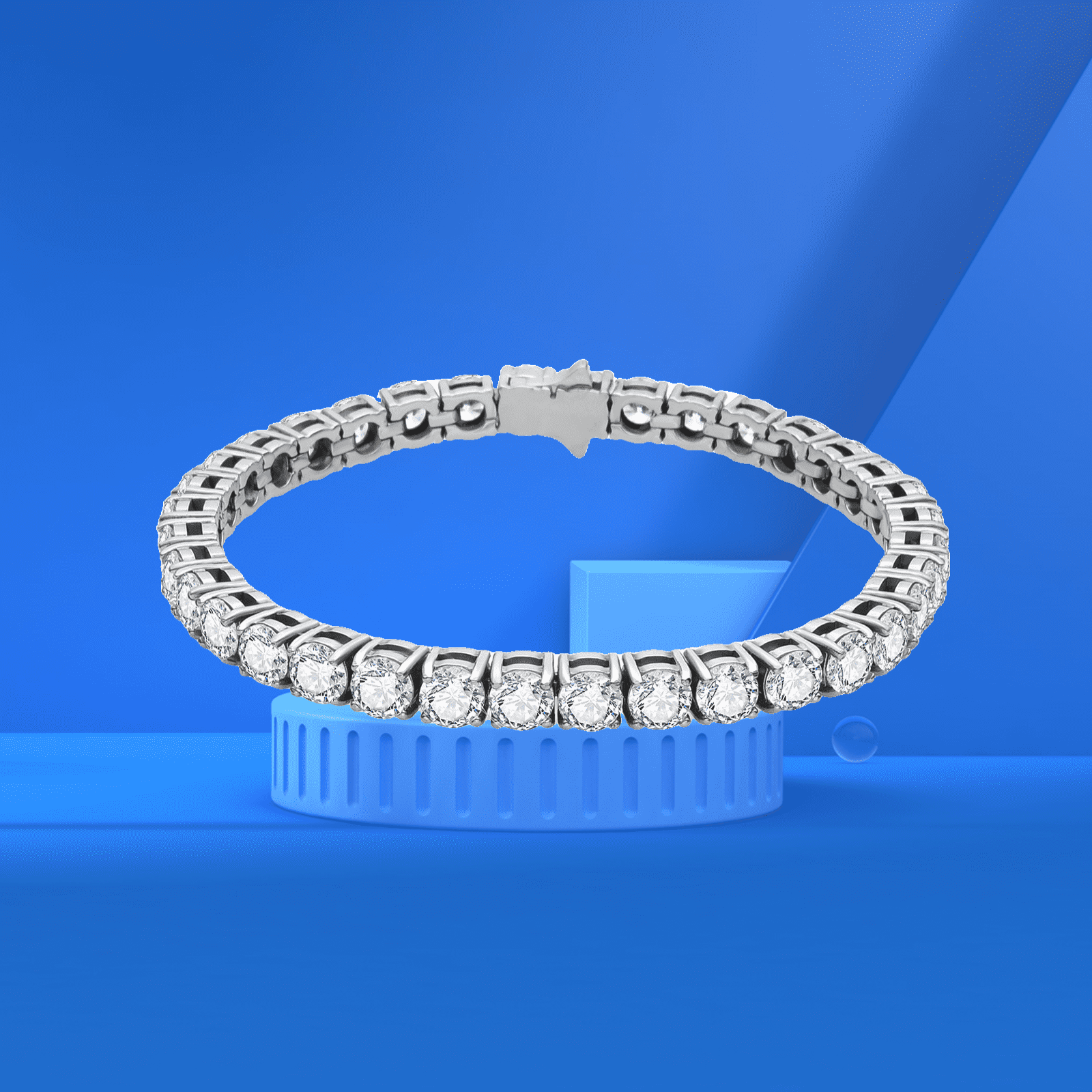 Stainless Steel Heart Tennis Bracelet for Women,Round Cubic Zirconia Classic Tennis Bracelet for Men Silver Solid Chunky Chain Cuff Wristband with Size 7-8 Inch 5mm CZ
