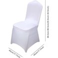 thumbnail image 2 of 48 Pcs Spandex Chair Cover Polyester White Chair Slipcovers Dining Living Room Chair Slipcovers Protector for Wedding Party Holiday Banquet Celebration, 2 of 5