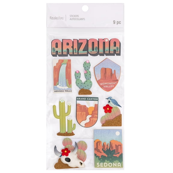 12 Pack: Arizona Stickers by Recollections