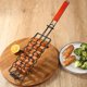 thumbnail image 2 of Cesta de acero inoxidable para parrilla de perritos calientes y salchichas - Bandeja antiadherente para barbacoa para pescado, hamburguesas y verduras con asa de cierre, 2 of 5