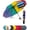 F.Rainbow, variant on Windproof Compact Umbrellas for Rain - Strong Reinforced Fiberglass Rib Design & Auto Open & Close - Portable Folding Travel Umbrella - Lightweight & Packable for Women & Men, Easy Collapse