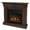 Chestnut Oak, variant on Crawford Slim Electric Fireplace in Gray by Real Flame