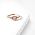 thumbnail image 2 of 1/4ct TW Diamond 10K Rose Gold Heart Shaped Cluster Halo Engagement ring, 2 of 6