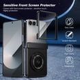 thumbnail image 2 of Dteck for Samsung Galaxy Z Flip 7 Case with Magnetic Ring Holder, 360 Rotating Bracket, Hinge Protection & Built-in Front Screen Protector, Slim Anti-Drop Shockproof PC Case,Black, 2 of 11