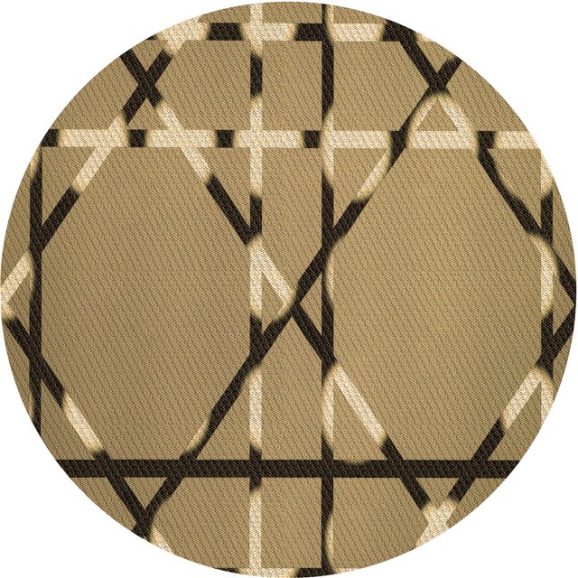 Ahgly Company Tapis Rond Lavable en Machine Intérieur Transitionnel Rouge Brun, 7 Pieds Rond