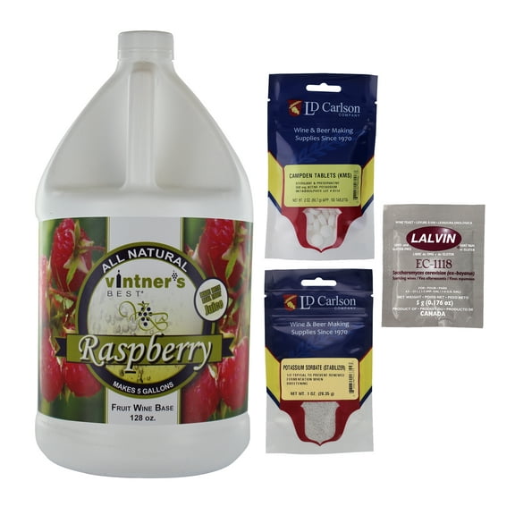 Complete Fruit Wine Base Kit-Raspberry