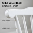 thumbnail image 5 of Dayalane 49 Inch Farmhouse Windsor Bench, Wooden Entryway Bench with Spindle High Back & Armrest, Rustic Vintage Dining Bench for Entryway Dining Balcony Bedroom End of Bed, White, 5 of 14