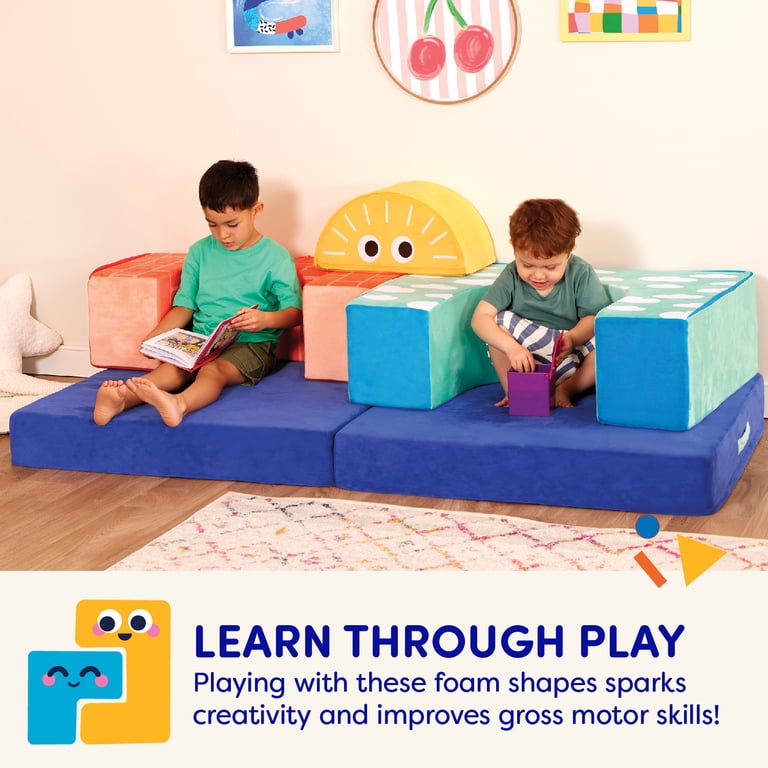 Battat Cloud Castle Foam Fort Building Set, 5 Soft Play Shapes photo 5