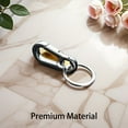 thumbnail image 1 of Heavy Duty Alloy Carabiner Keychain Clip Secure Universal Belt Hook Accessory with Double Ring Design, 1 of 6
