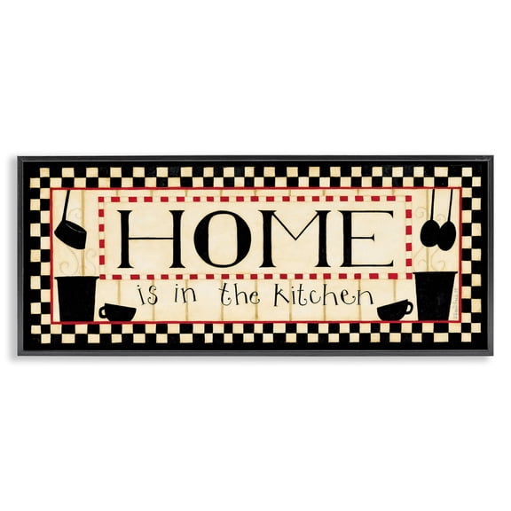 Stupell Industries Farmhouse Home's in the Kitchen Black Framed Giclee Art, 24 x 10, by Dan DiPaolo