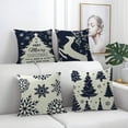 thumbnail image 2 of HEVIRGO Christmas Pillowcase Decorative Soft Hidden Zipper Dust-proof Xmas Elk Pattern Throw Pillow Cover Festival Decor Daily Use, 2 of 10