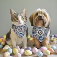 thumbnail image 2 of Dog Bandana 2 Pack,Blue Ethnic Geometric Patchwork Pattern Bandanas for Dogs,Cat Bandana,Small/ Large Dog Bandana 2 Size,Dog Bandanas Girl Boy, 2 of 5
