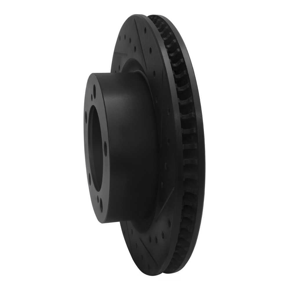 Dynamic Friction Company 633-76140R DFC Brake Rotor - Drilled And Slotted - Black