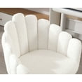 thumbnail image 4 of Dayalane Cute Kids Swivel Chair, Comfy Rolling Children Desk Chair, Adjustable Student Task Chair Study Chair, Vanity Chair with Finger Shaped Back for Bedroom Kids Room School, White, 4 of 9