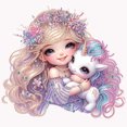 thumbnail image 1 of Kit 5D DIY Con Forma Especial Parcial Niña Y 30x30cm, 1 of 9